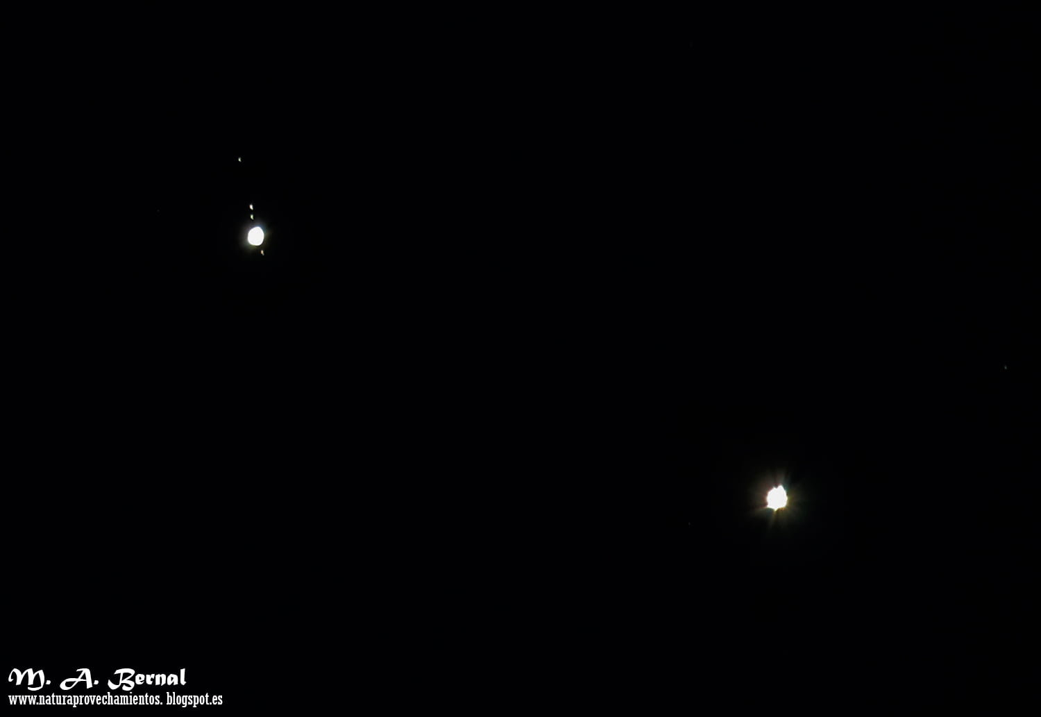 Conjunción planetaria Venus Júpiter