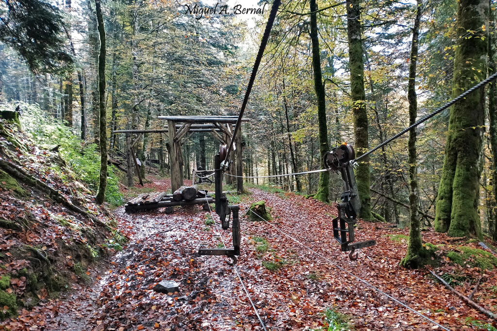 Cables forestales teleferico antiguo