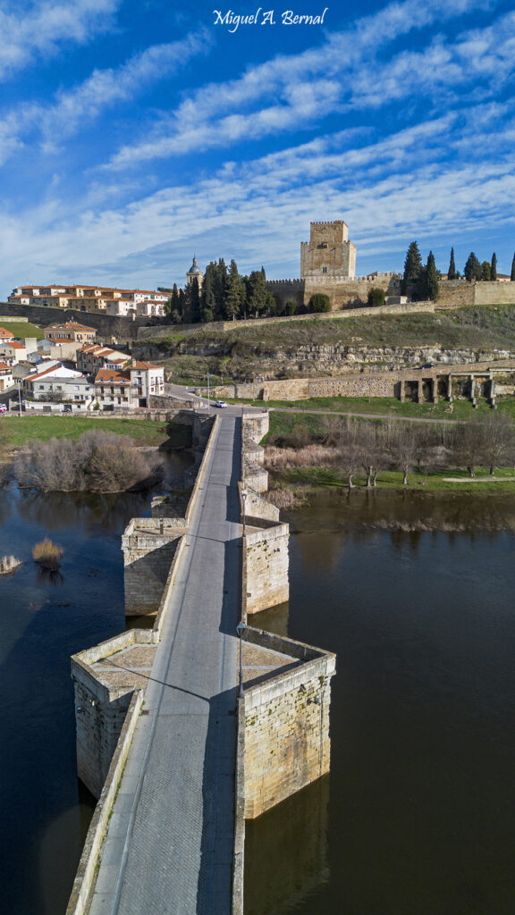 Vista dron Puente Mayor Ciudad Rodrigo
