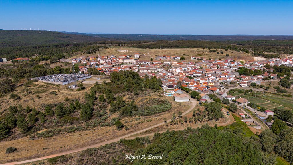 Vista aérea con drone en El Payo Salamanca
